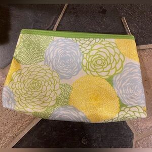 NEW Clinique Floral Pastel Cosmetic Bag 3”D x 8.75”W x 5.5”H
